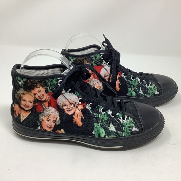unbranded Shoes - The Golden Girls Black High Top Sneakers Size 8